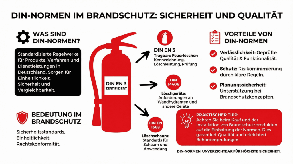 Brandschutz DIN-Normen Feuerlöscher Deutsche Industrienormen