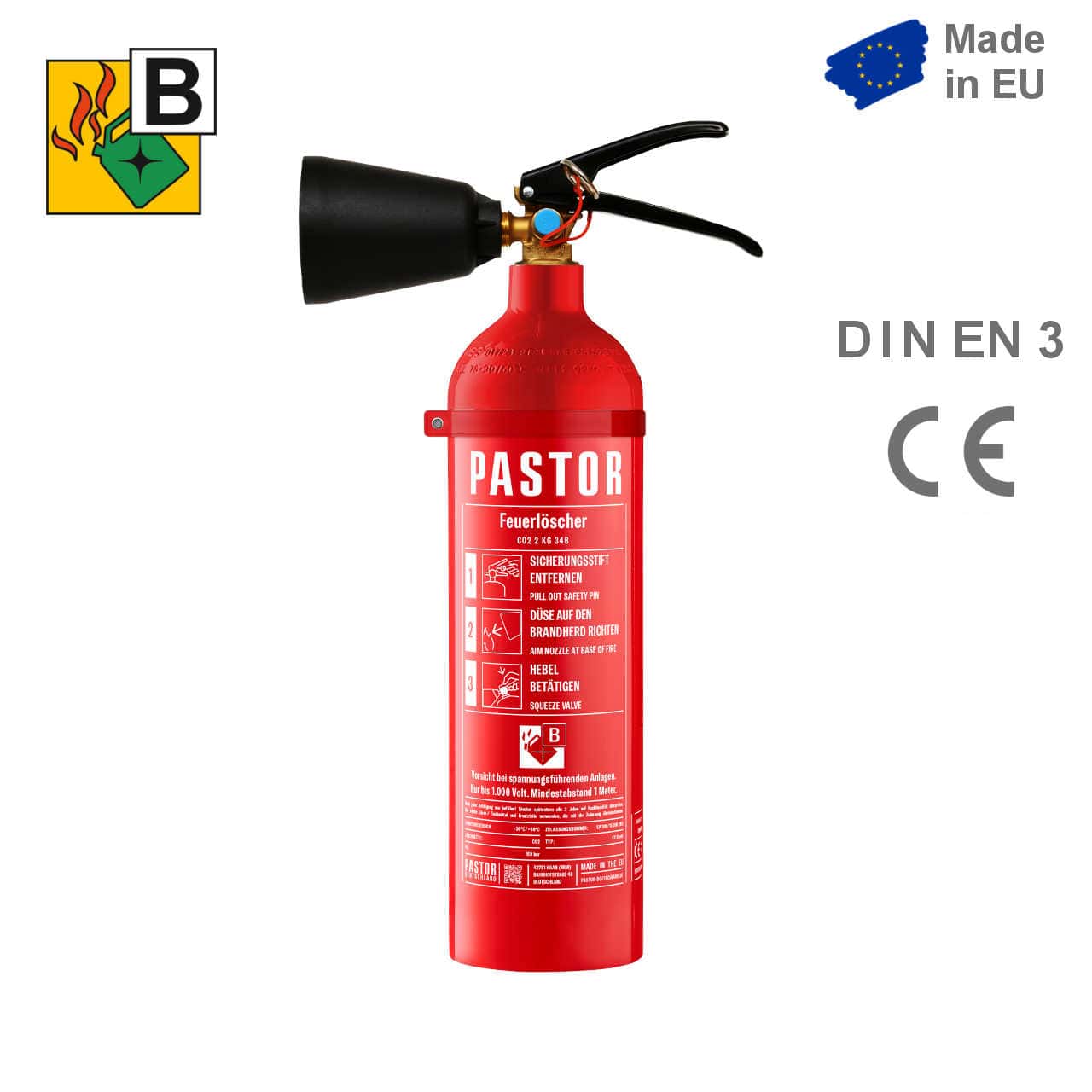 Kohlendioxid-Feuerlöscher (CO₂-Löscher)